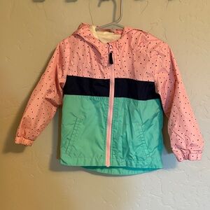 * 2 for $5 * Cat & Jack Pink and Mint Raincoat